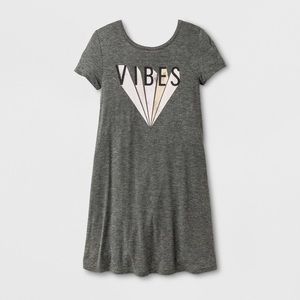 Gray Girls Skater Vibes Dress